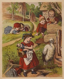 Pan Bocian (druk kolorowy) autorstwa Oskar Pletsch