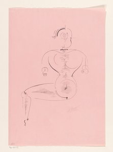 Siedząca postać autorstwa Oskar Schlemmer (signed by artist)