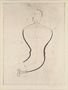 Abstrakcyjna postać po lewej, 1923. autorstwa Oskar Schlemmer