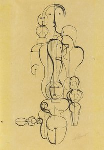Grupa koncentryczna: Rysunek Plan K1 Grupa koncentryczna: Rysunek Plan K1, 1922. autorstwa Oskar Schlemmer