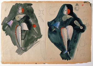 Balet triadyczny (szkic) autorstwa Oskar Schlemmer