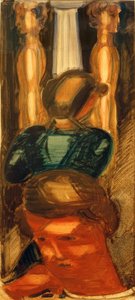 Grupa przed kolumną dorycką autorstwa Oskar Schlemmer