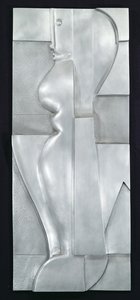 Relief H. Figura abstrakcyjna, 1919 (aluminium) autorstwa Oskar Schlemmer
