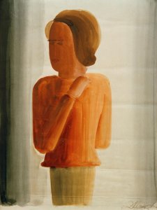 Czerwony chłopiec autorstwa Oskar Schlemmer