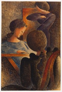 Siedząca grupa autorstwa Oskar Schlemmer