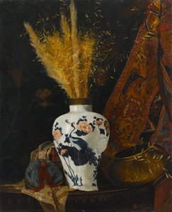 Kwiaty w białym wazonie, Kwiaty w białym wazonie autorstwa Osman Hamdi Bey