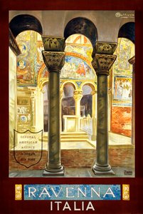 Ravenna plakat podróżny, ok. 1925 (kolor lito) autorstwa Osvaldo Ballerio