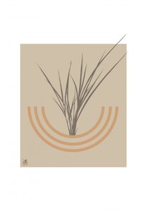 Minimalistyczna brama w stylu botanicznym