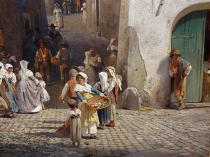 Niemiecki: Festyn w Genazzano
Galicyjski: Festiwal w Genazzano
Francuski: Une fête à Genazzano
Czeski: Slavnost v Genazzanu
Duński: Impreza w Genazzano autorstwa Oswald Achenbach