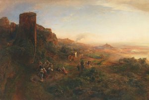 Oswald Achenbach Wieczorny nastrój na Wzgórzach Albańskich autorstwa Oswald Achenbach