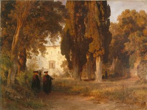 Ogród Klasztorny, po 1857 autorstwa Oswald Achenbach
