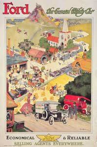 Plakat reklamujący Forda - Ogólnoużytkowy samochód, ok. 1912 r.