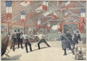 Tragiczny pojedynek: Śmierć monsieur Harry Alis, z „Le Petit Journal”, 17 marca 1895 autorstwa Oswaldo Tofani