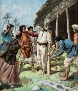 Carrere więzień Pavillons Noirs, 1895 (ilustracja) autorstwa Oswaldo Tofani