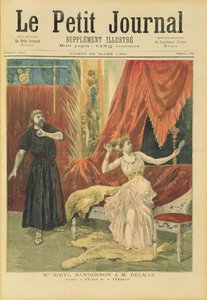 Mademoiselle Sibyl Sanderson (1865-1903) i Monsieur Jean Francois Delmas (1861-1933) w „Thais” Julesa Masseneta (1841-1912) z „Le Petit Journal”, 26 marca 1894 autorstwa Oswaldo Tofani