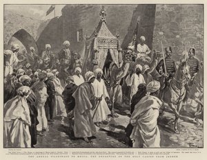 Coroczna pielgrzymka do Mekki, wyjazd Świętego Dywanu z Jeddeh autorstwa Oswaldo Tofani