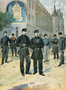 Różne stroje francuskiej policji autorstwa Oswaldo Tofani