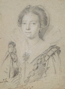 Portret młodej damy z rodu Anjou autorstwa Ottavio Leoni