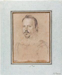 Portret Wincentego I z Gonzagi, księcia Mantui (Vincenzo I Gonzaga, księcia Mantui) (1562-1612) Rysunek Ottavio Leoniego (1578-1630) Genes, Musei di Strada Nuova, inw 2440