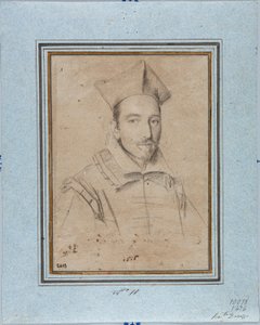 Portret prałata prawdopodobnie kardynała Francesco Marii Bourbon Del Monte Santa Maria (1549-1627) Rysunek Ottavio Leoni (1578-1630) 1616 Genes, Musei di Strada Nuova, Fondo Disegni, inw. 2418