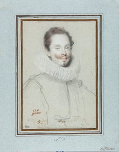 Portret markiza Paris Pinelli (XVII w.) Rysunek Ottavio Leoni (1578-1630) Geny XVII w., Musei di Strada Nuova, Fondo Disegni, inw. 2414