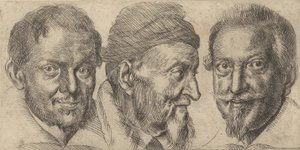 Trzy portrety prawdopodobnie przedstawiające Camilla Graffica, Ercole Pedemonte i Antoniego ..., ca. 1620-30. autorstwa Ottavio Mario Leoni