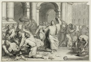 Chrystus wypędzający kantorów ze świątyni autorstwa Ottmar Elliger the Younger