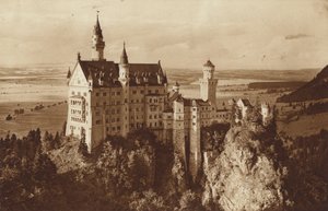Bawarski zamek królewski Neuschwanstein, niedaleko Fussen