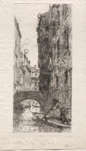 Ponte del Pistor, Wenecja, 1880. autorstwa Otto H. Bacher
