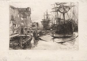 Widok w Wenecji, 1880. autorstwa Otto H. Bacher