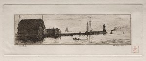 Zachodnie molo, Cleveland, 1878. autorstwa Otto H. Bacher