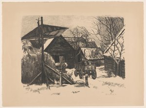 Gospodarstwo w śniegu