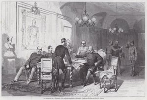 Dowódcy armii pruskiej na naradzie wojennej w Wersalu, wojna francusko-pruska, 6 grudnia 1870 (rycina) autorstwa Otto Johann Heinrich Heyden