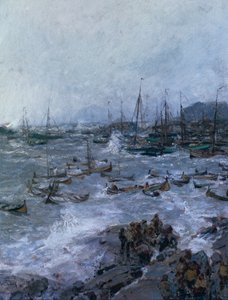 Burzliwy dzień na Lofotach autorstwa Otto Ludvig Sinding