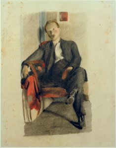 Portret młodego mężczyzny, siedzącego autorstwa Otto Meyer Amden