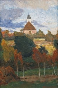 Widok kościoła w Worpsweder. Około 1895