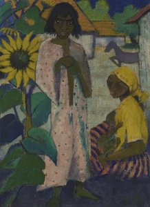 Cyganie ze słonecznikami, 1927. autorstwa Otto Mueller