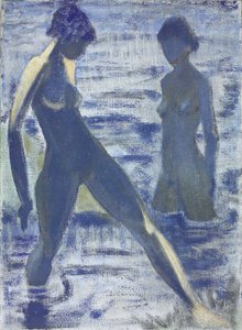 Kąpiących się, ok. 1927 autorstwa Otto Mueller
