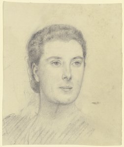 Portret damy (Margret Freebody?) autorstwa Otto Scholderer