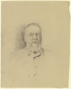 Portret starszego mężczyzny w okularach autorstwa Otto Scholderer