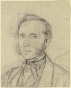 Portret mężczyzny z bokobrodami autorstwa Otto Scholderer