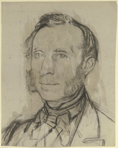 Portret mężczyzny z bokobrodami autorstwa Otto Scholderer
