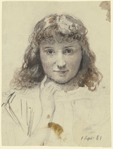 Portret dziewczyny autorstwa Otto Scholderer