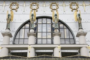 Kościół Am Steinhof (kościół Leopld) projektu Otto Wagnera, Wiedeń, Austria (zdjęcie)
