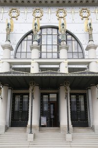 Kościół Am Steinhof (kościół Leopld) projektu Otto Wagnera, Wiedeń, Austria (zdjęcie) autorstwa Otto Wagner