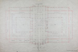 Projekt dla "Domu Sztuki MCM-MM" autorstwa Otto Wagner