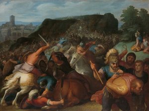 Valentinus wzięty do niewoli Valentinus zostaje wzięty do niewoli jeden z serii dwunastu o powstaniu Batawów przeciwko Rzymianom autorstwa Otto van Veen