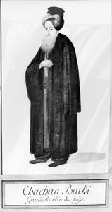 Chachan Bachi, naczelny rabin Stambułu, ok. 1790 (akwarela na papierze) autorstwa Ottoman School