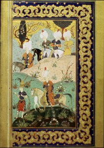Imperium Osmańskie: reprezentacja sułtana Selima I zwanego Groźnym (1470-1520) na koniu. Miniatura z „Diwan” (zbiór wierszy) sułtana Selima I. (Ms. FY1330, k. 27) XVI wiek. Stambuł, Biblioteka Uniwersytecka autorstwa Ottoman School