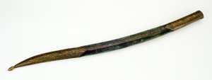 Pochwa na Yataghan (żelazo ze złotą wkładką koftgari, drewno i aksamit) autorstwa Ottoman School